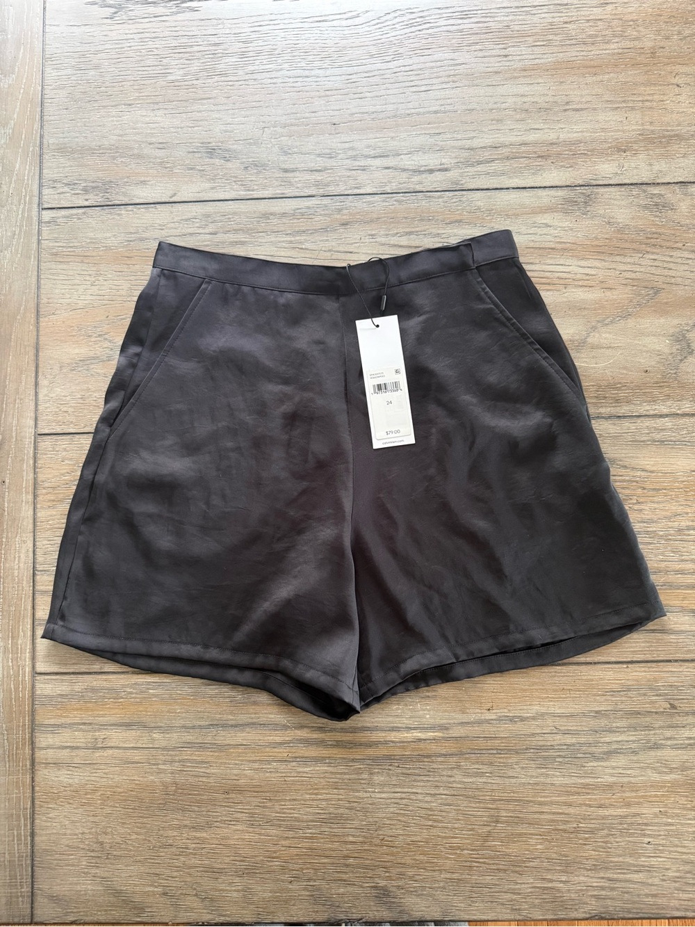 Calvin Klein Dark Brown High-Waist Shorts